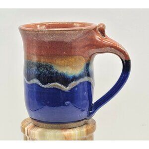 NWOT Blue Spruce Pottery Patrick's Coffee Mug Mountain Lake Cabin Handmade Tea